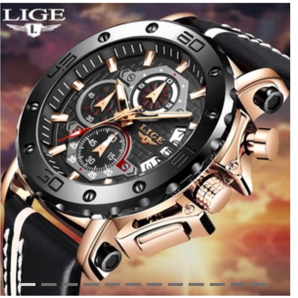 BIG BLACK LEADER OFF WHITE STRAPS MENS WATCHE LUXURY QUARTZ WATERPROOF S… - Picture 1 of 5